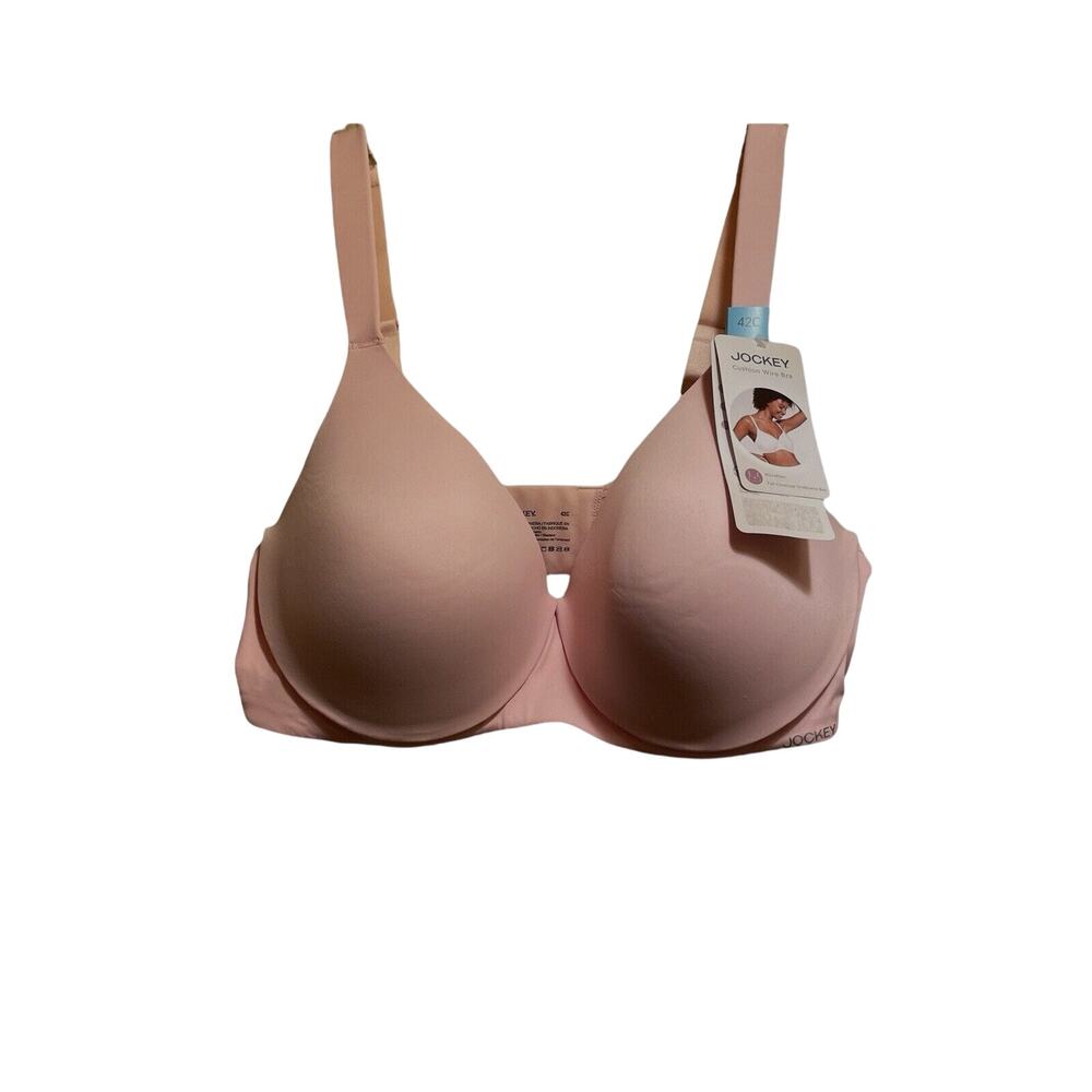 Women's Jockey 42C Bra Blush Full Coverage Cushioned underwire comfort 3967 New